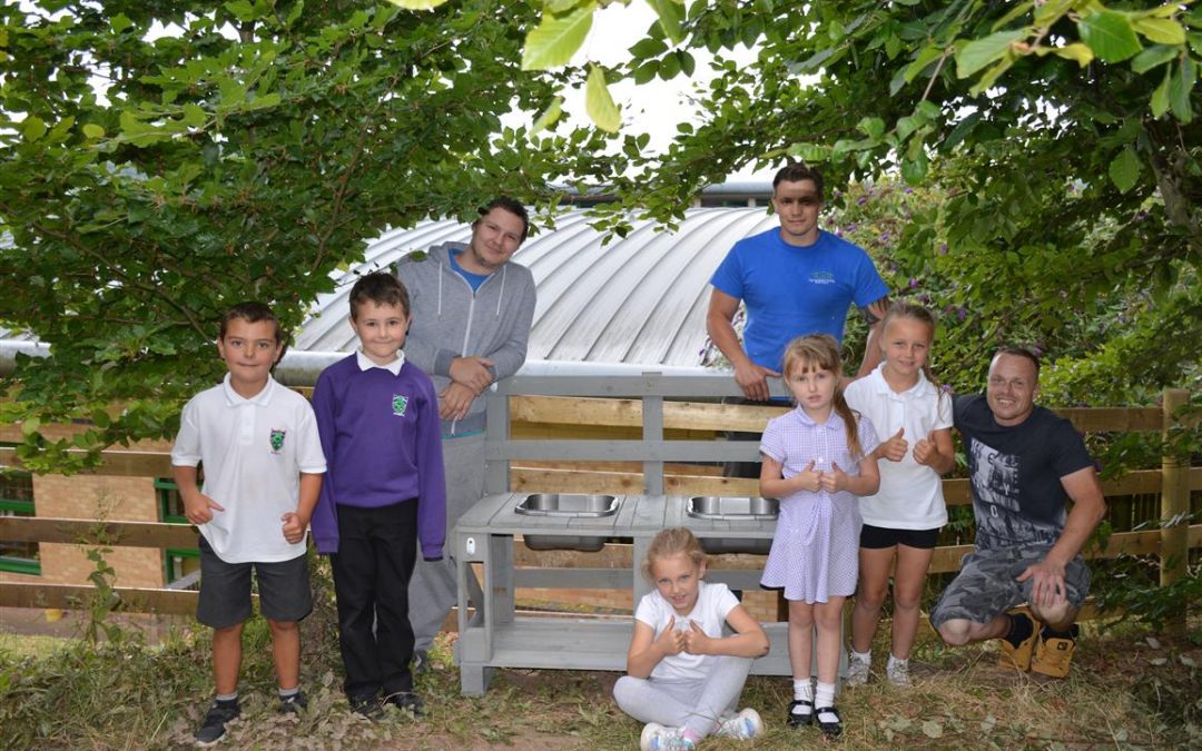 Local Dads Build Mud Kitchen For Abergavenny School