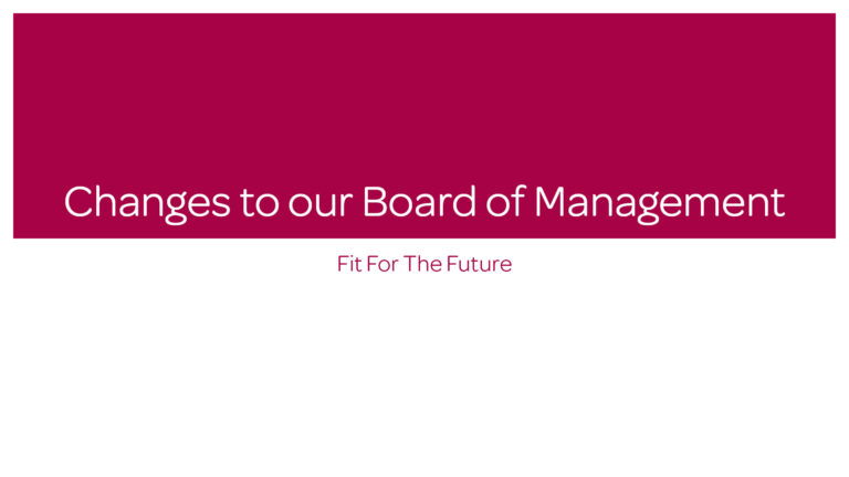 Changes to our Board of Management – Fit for the Future